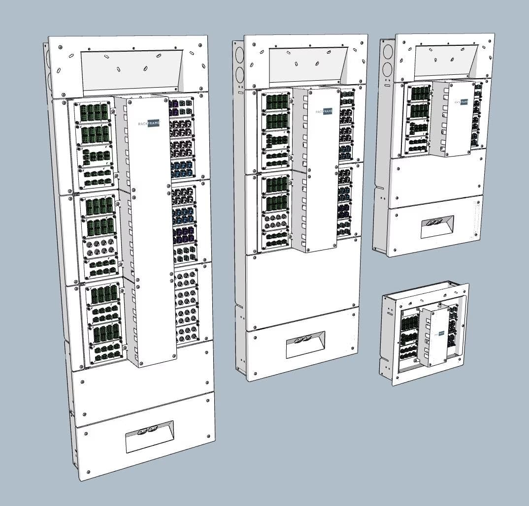 Four sizes of RackFrame